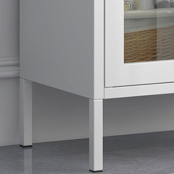 Scandinavian Style Bookshelf Closed Back Bookcase for Study Room with Door