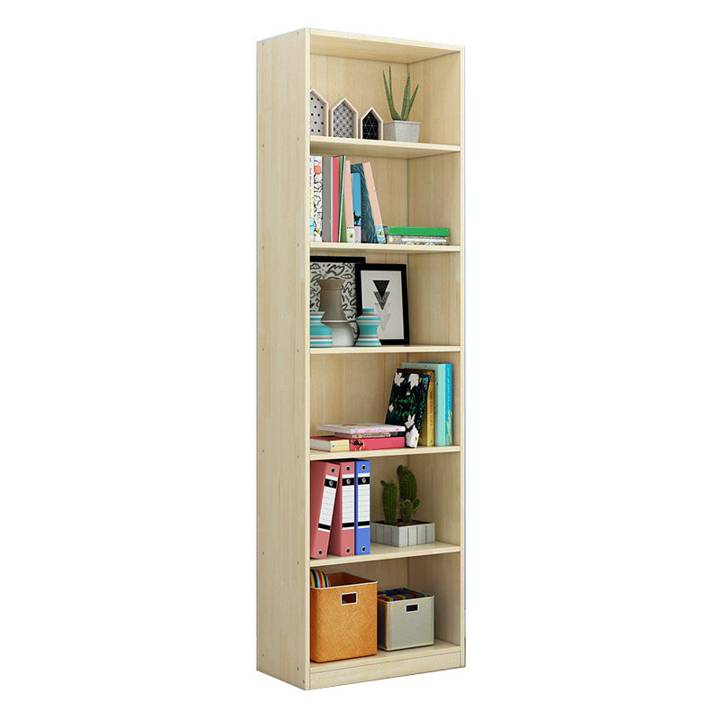 Light Brown Color Modern Bookshelf Wood Bookcase for Home Use