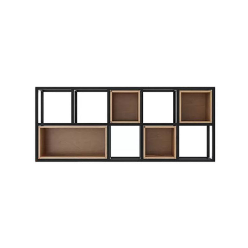 Industrial Style Bookcase Wall Mounted Bookshelf for Office and Study Room