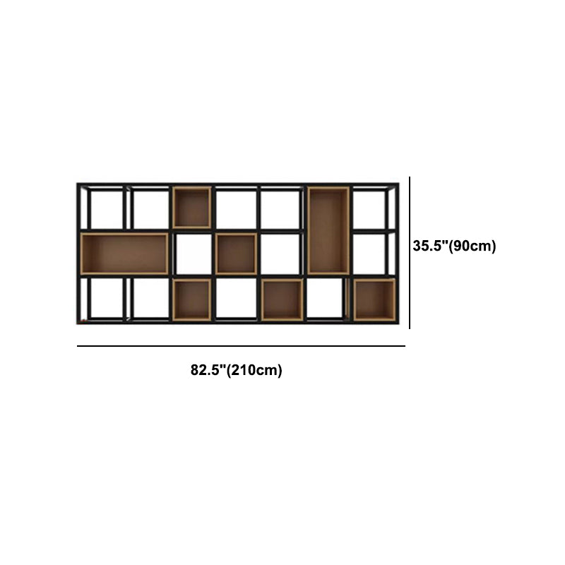 Industrial Style Bookcase Wall Mounted Bookshelf for Office and Study Room