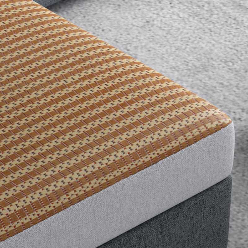 Modern Square Arm Sofa with Sewn Pillow Back for Apartment and Living Room