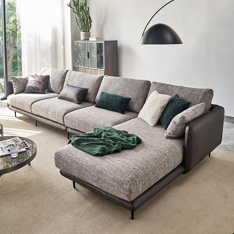 Contemporary Tuxedo Arm Sofa with Pillows 35.43" for Living Room