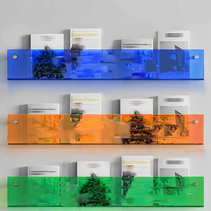 Scandinavian Horizontal Wall Unit Bookshelf Acrylic Bookcase for Home