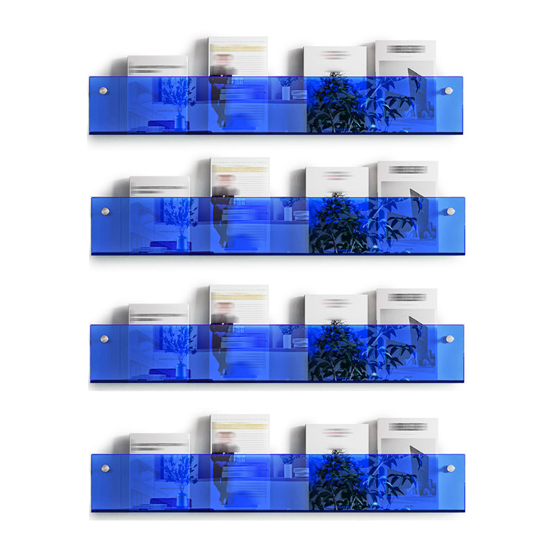 Scandinavian Horizontal Wall Unit Bookshelf Acrylic Bookcase for Home