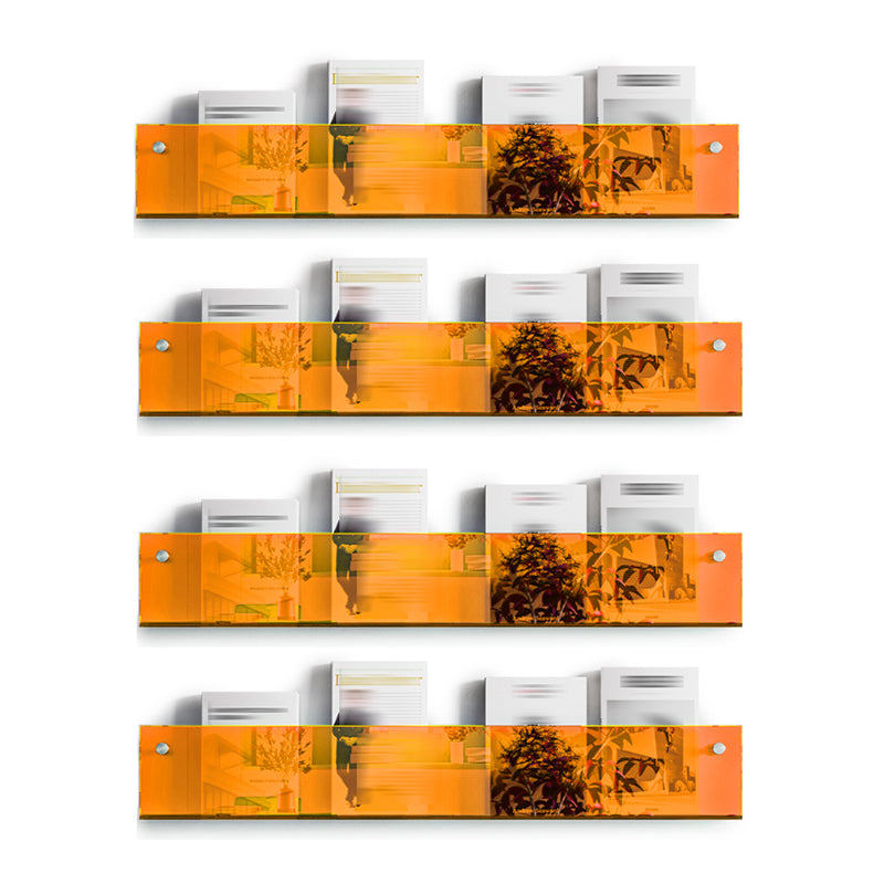 Scandinavian Horizontal Wall Unit Bookshelf Acrylic Bookcase for Home