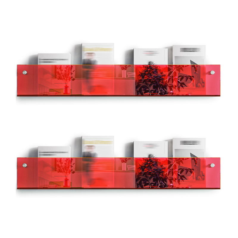 Scandinavian Horizontal Wall Unit Bookshelf Acrylic Bookcase for Home