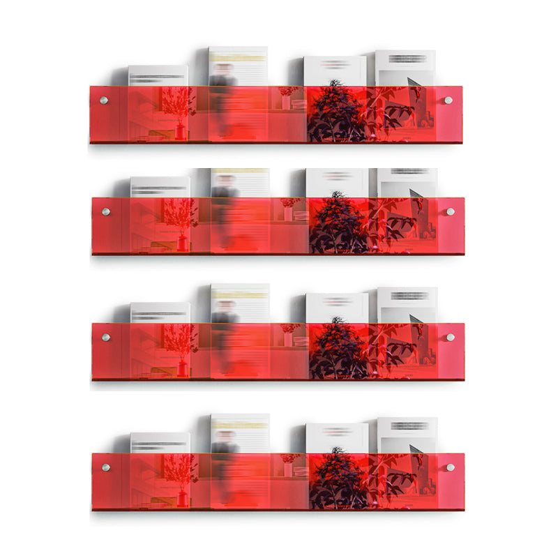 Scandinavian Horizontal Wall Unit Bookshelf Acrylic Bookcase for Home