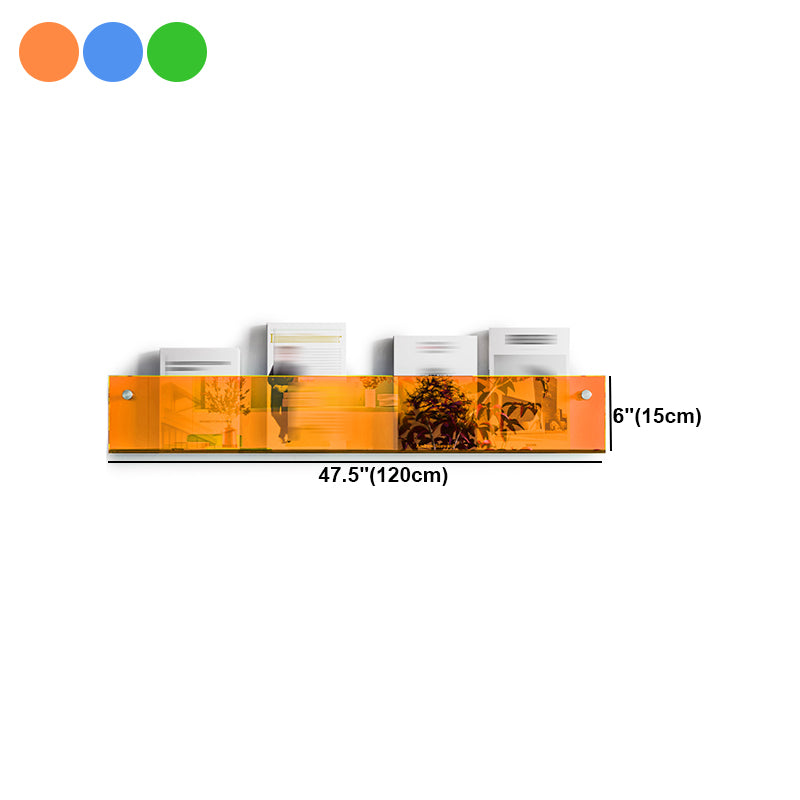 Scandinavian Horizontal Wall Unit Bookshelf Acrylic Bookcase for Home