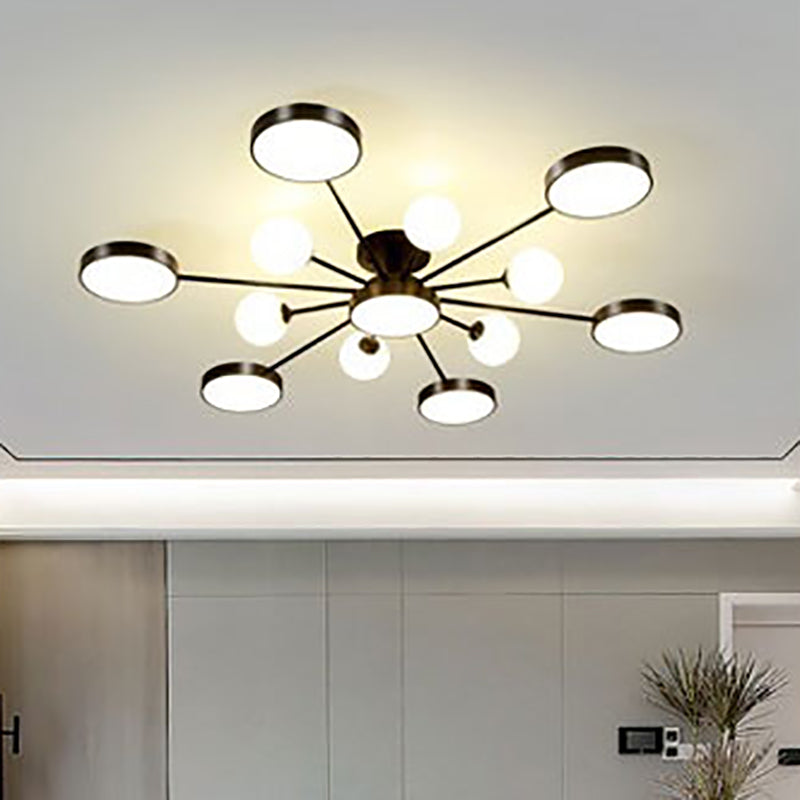 Modern Round Ceiling Light Colorful Multi Light Flush Mount Light for Bedroom