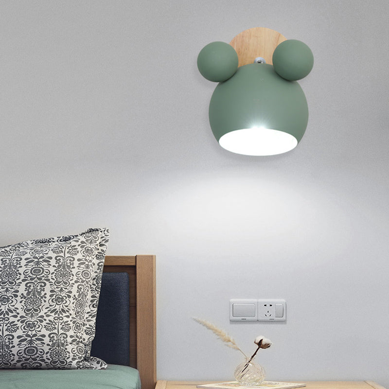 Metal Half Round Wall Mounted Lamps Modern Style 1 Light Wall Mount Lighting