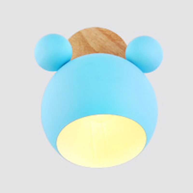 Metal Half Round Wall Mounted Lamps Modern Style 1 Light Wall Mount Lighting