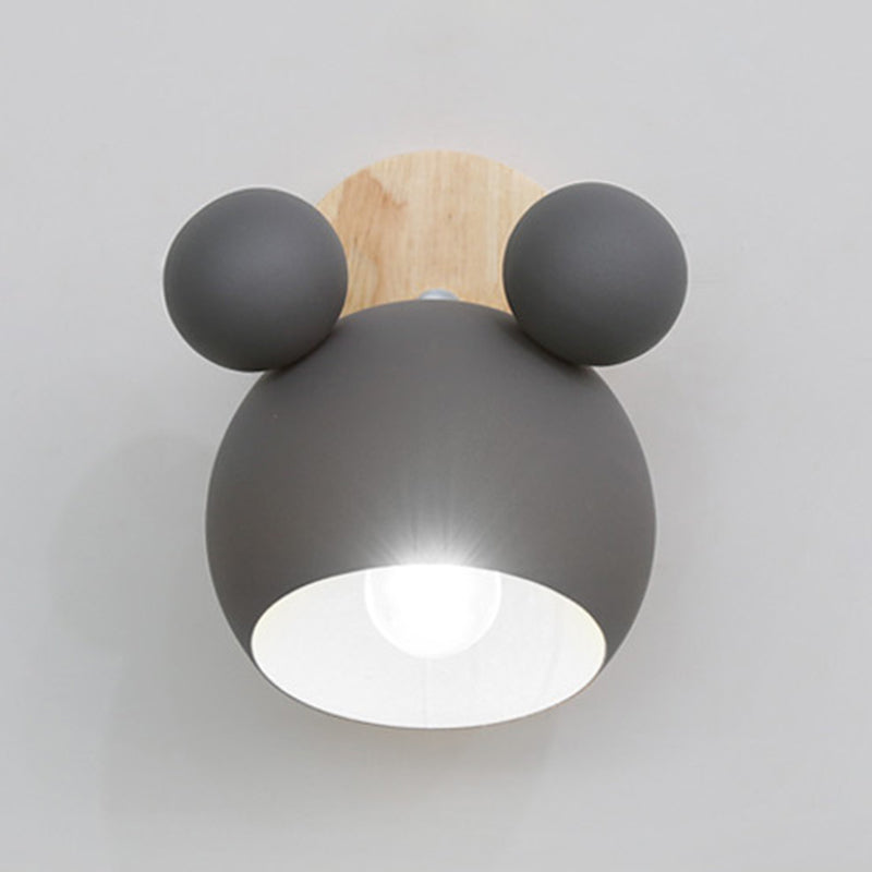 Metal Half Round Wall Mounted Lamps Modern Style 1 Light Wall Mount Lighting