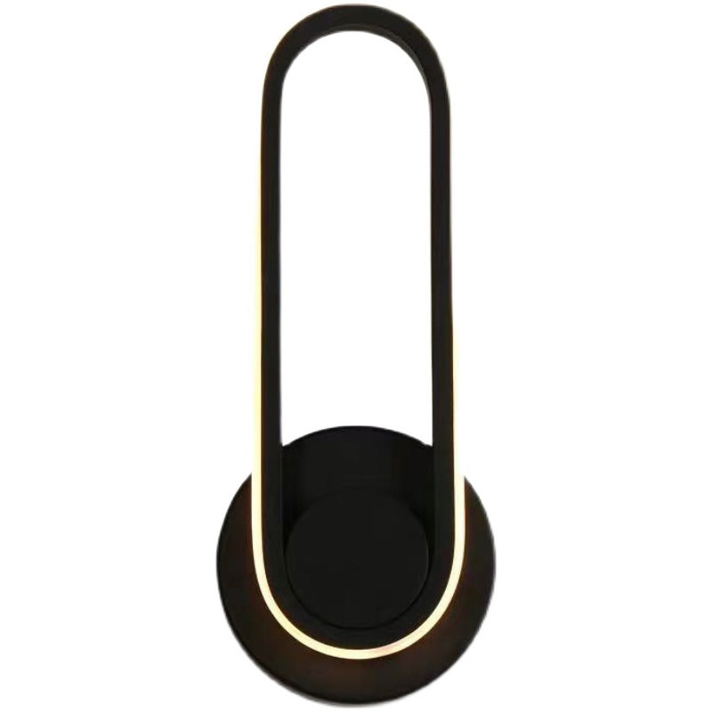 Oval Shape Metal Wall Light Modern Style Single Light Wall Sconce Light