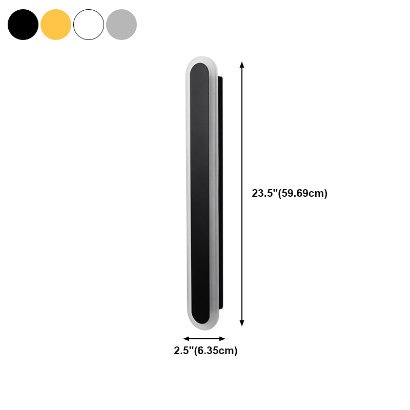 Metal Linear Shape Wall Light Modern 1-Light Wall Mount Fixtures