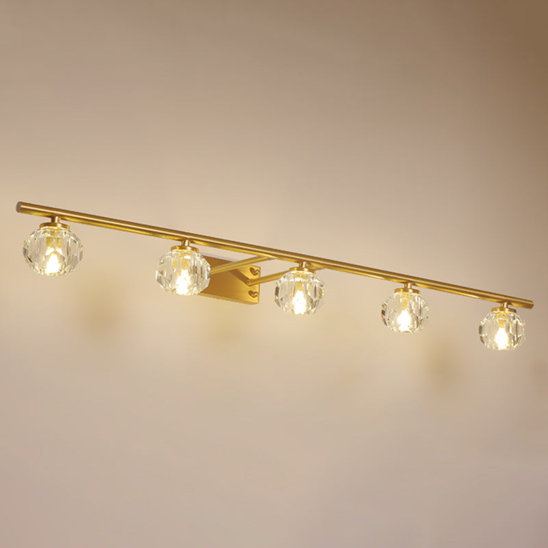 Multi Light Wall Sconce Postmodern Style Crystal Wall Lighting for Bathroom