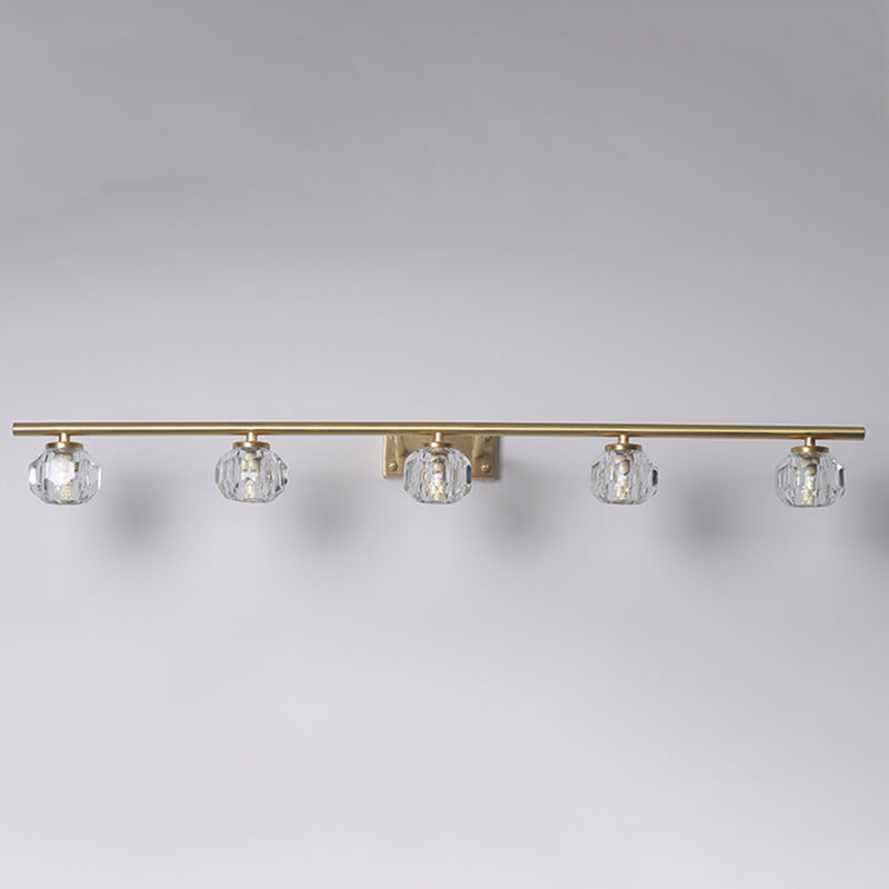 Multi Light Wall Sconce Postmodern Style Crystal Wall Lighting for Bathroom
