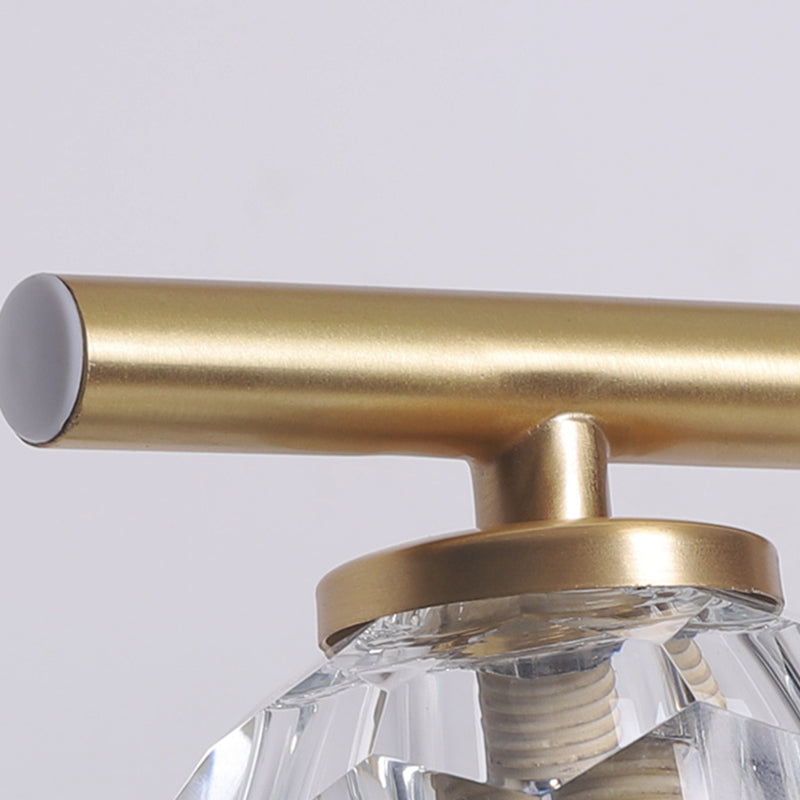 Multi Light Wall Sconce Postmodern Style Crystal Wall Lighting for Bathroom