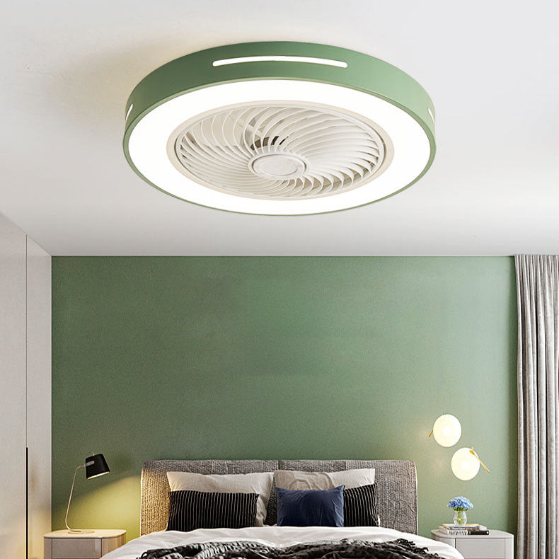 Modern LED Ceiling Fan Light 1-Light Ceiling Mount Lamp with Acrylic Shade for Bedroom