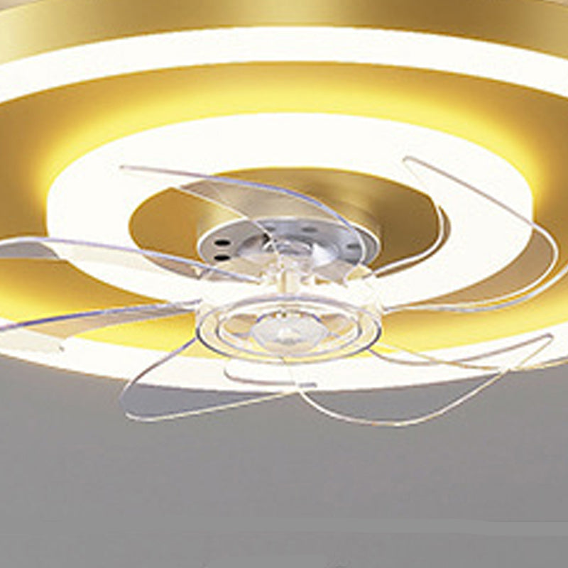 Modern Style Ceiling Fan Light LED Ceiling Mount Lamp with Acrylic Shade