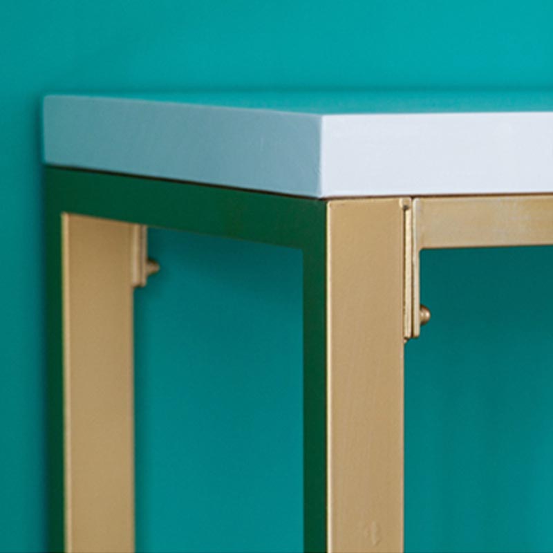 Glam Style Bar Table Gold Pedestal Pub Table for Living Room