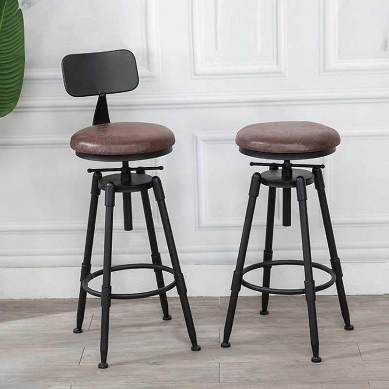 Contemporary Style Adjustable Bar-stool Round Counter Bar Stool for Kitchen