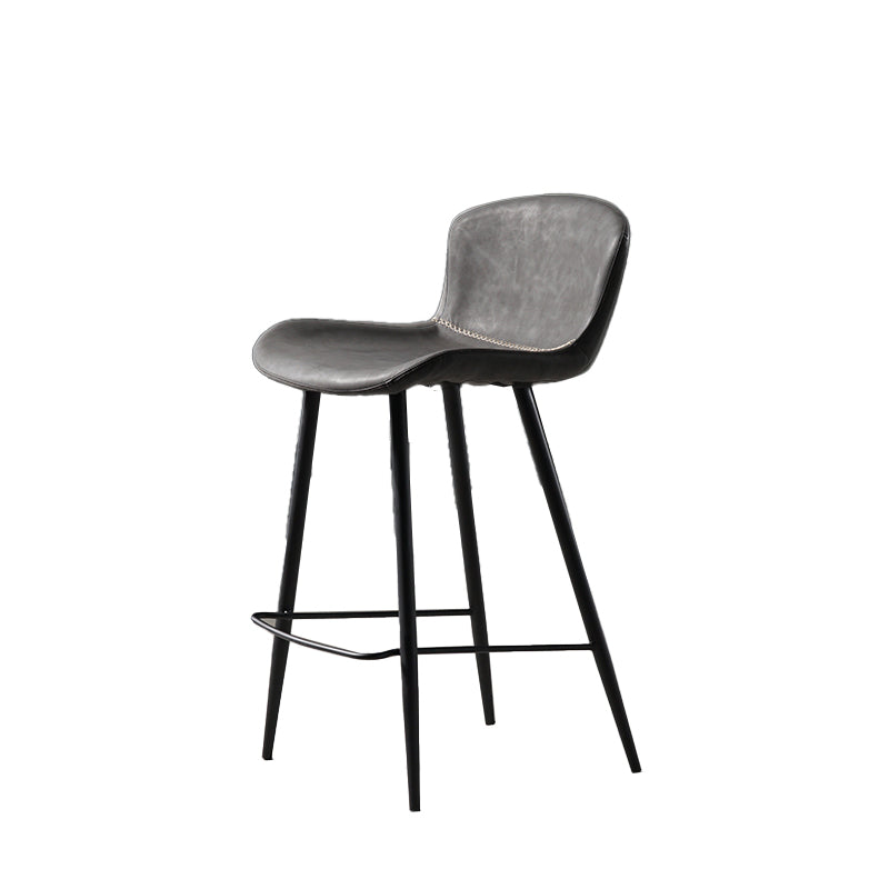 Contemporary Bar-stool PU Leather Counter Bar Stool for Kitchen Bar with Metal Legs