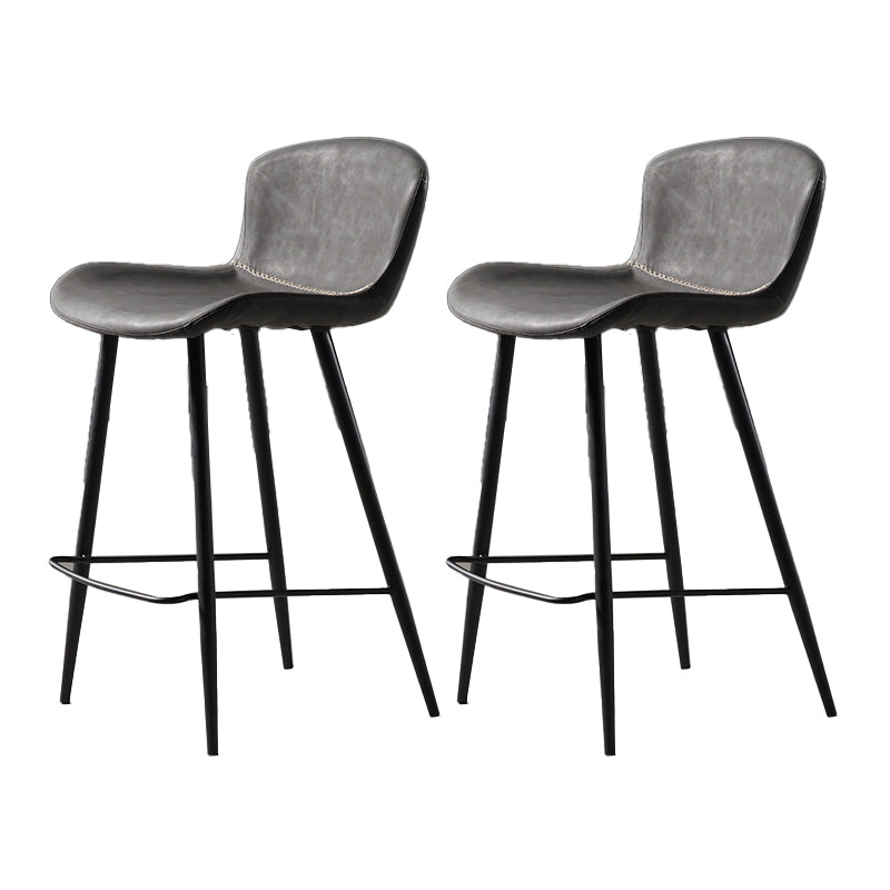 Contemporary Bar-stool PU Leather Counter Bar Stool for Kitchen Bar with Metal Legs