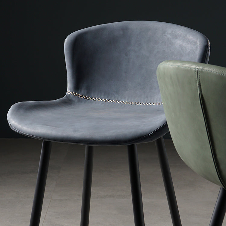 Contemporary Bar-stool PU Leather Counter Bar Stool for Kitchen Bar with Metal Legs