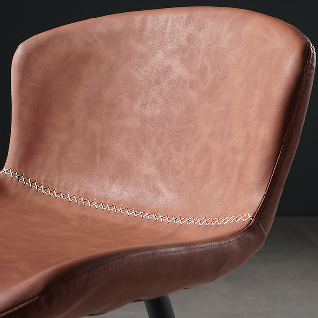 Contemporary Bar-stool PU Leather Counter Bar Stool for Kitchen Bar with Metal Legs