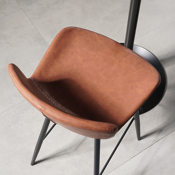 Contemporary Bar-stool PU Leather Counter Bar Stool for Kitchen Bar with Metal Legs