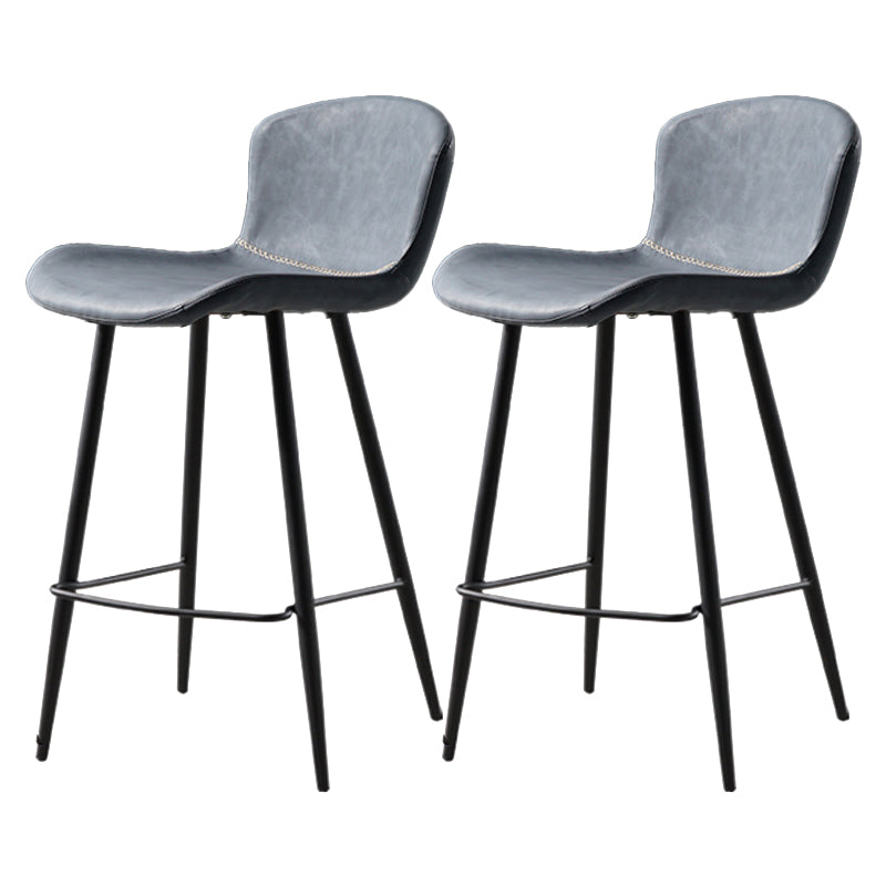 Contemporary Bar-stool PU Leather Counter Bar Stool for Kitchen Bar with Metal Legs