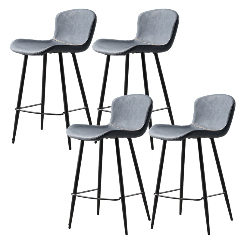 Contemporary Bar-stool PU Leather Counter Bar Stool for Kitchen Bar with Metal Legs