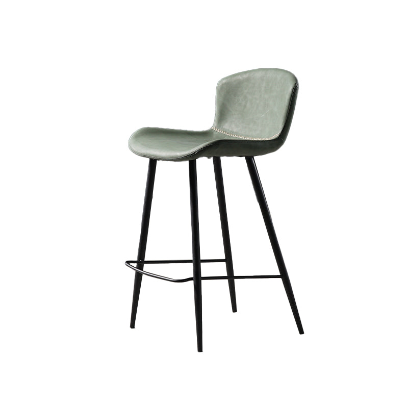 Contemporary Bar-stool PU Leather Counter Bar Stool for Kitchen Bar with Metal Legs