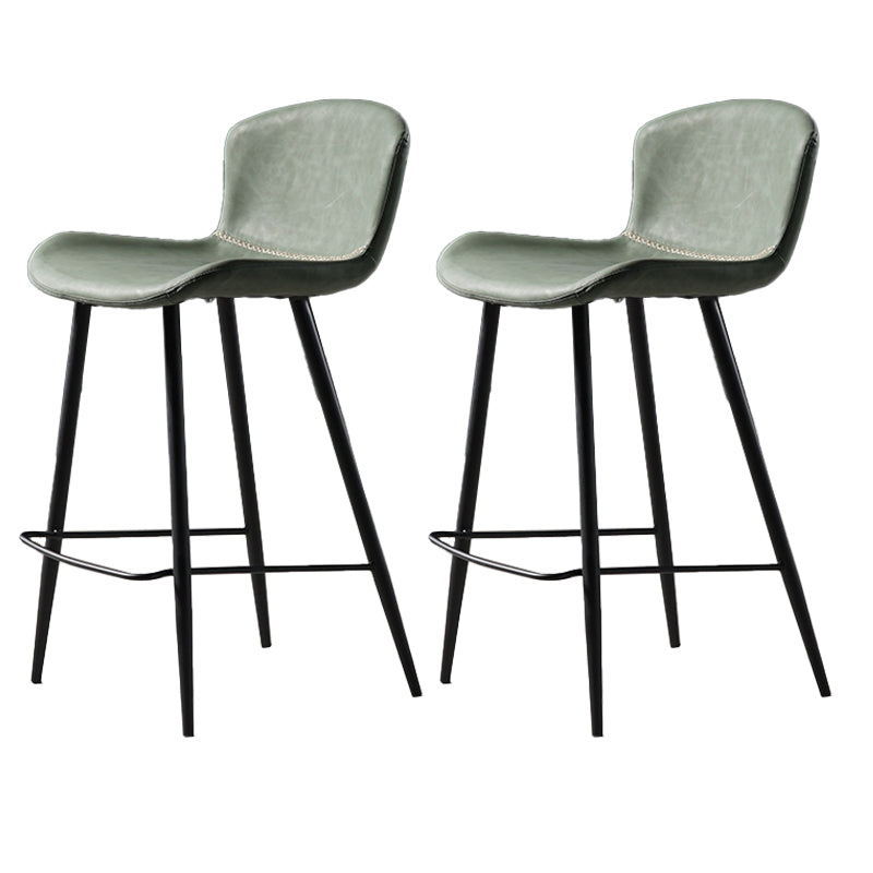 Contemporary Bar-stool PU Leather Counter Bar Stool for Kitchen Bar with Metal Legs