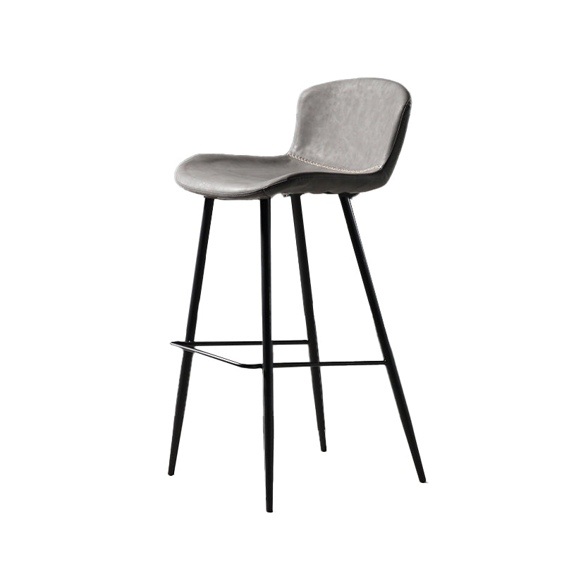 Contemporary Bar-stool PU Leather Counter Bar Stool for Kitchen Bar with Metal Legs