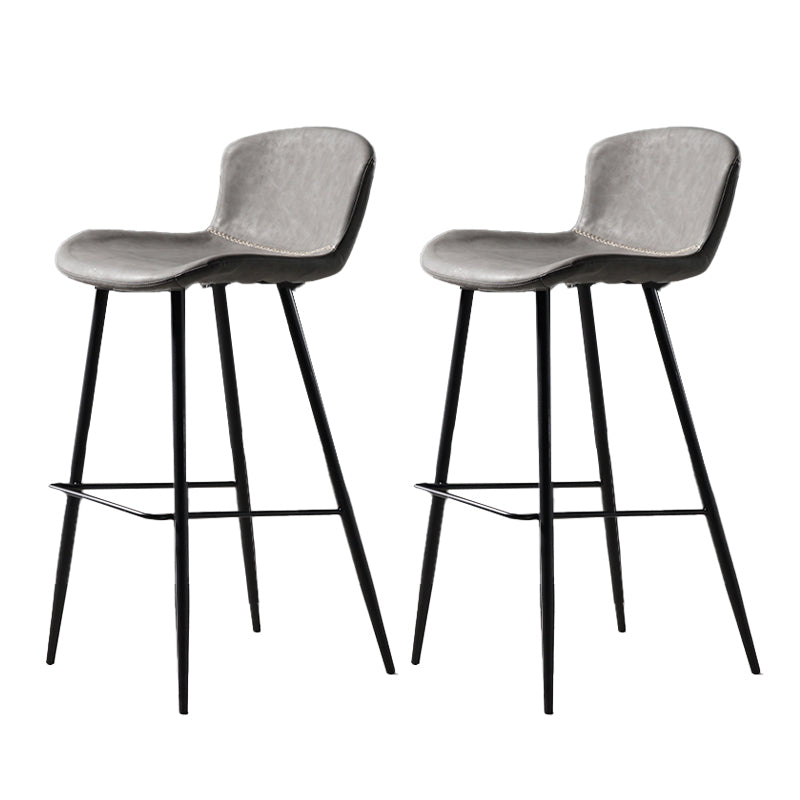 Contemporary Bar-stool PU Leather Counter Bar Stool for Kitchen Bar with Metal Legs
