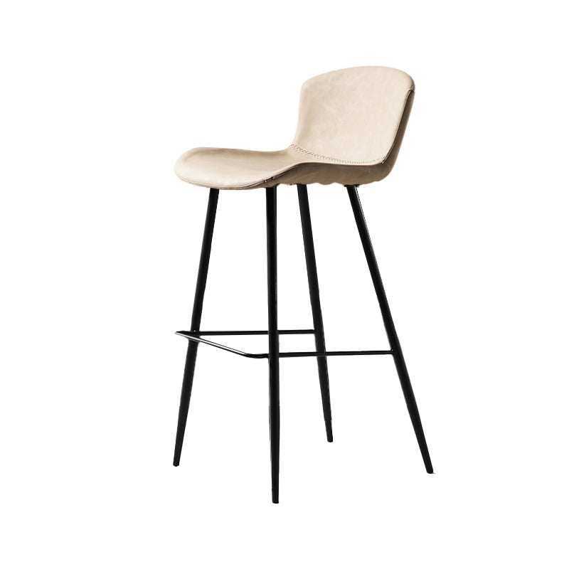Contemporary Bar-stool PU Leather Counter Bar Stool for Kitchen Bar with Metal Legs