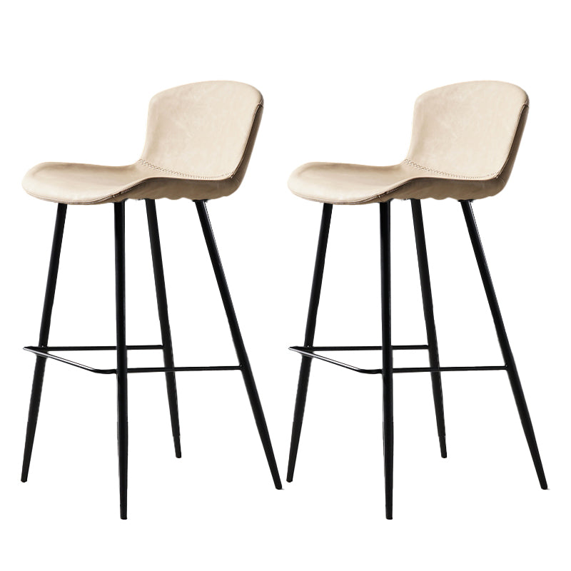 Contemporary Bar-stool PU Leather Counter Bar Stool for Kitchen Bar with Metal Legs