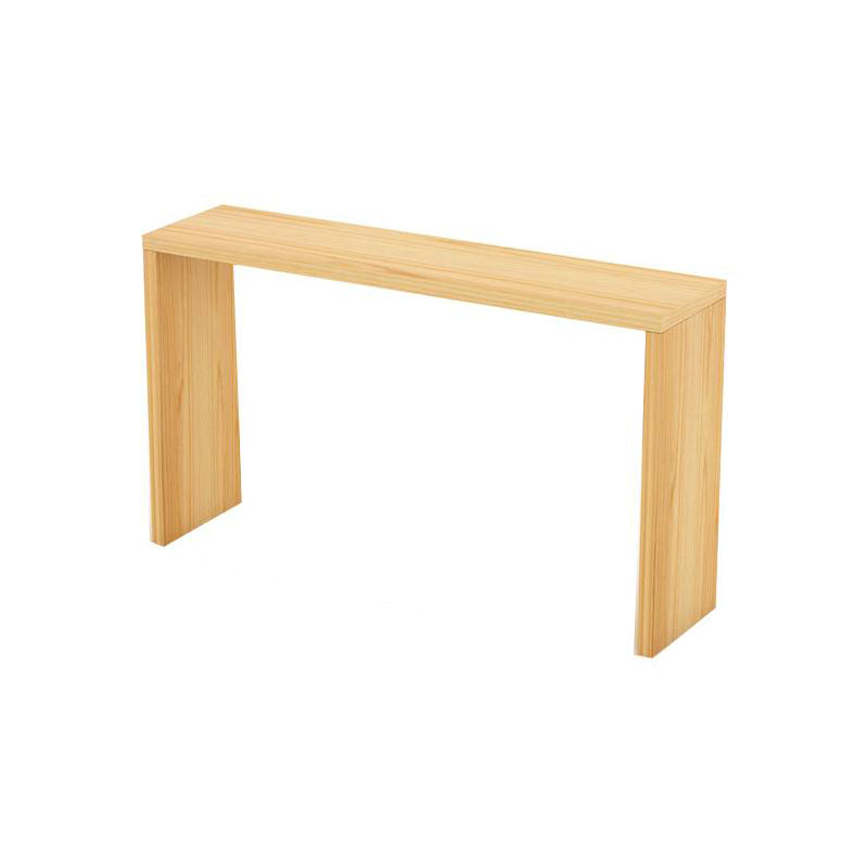 Modern Rectangle Solid Wood Bar Table Set 1/5/9 Pieces Counter Table with Backless Stools