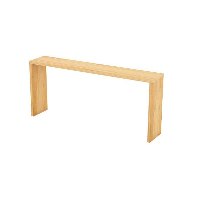 Modern Rectangle Solid Wood Bar Table Set 1/5/9 Pieces Counter Table with Backless Stools