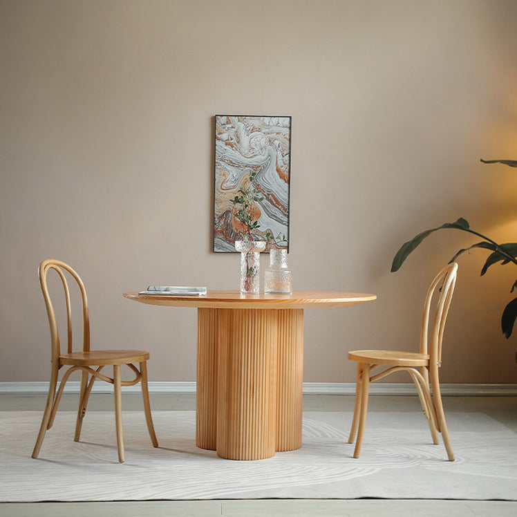 Modern Style Solid Wood Dining Set 1/2/3/4/5/6/7 Pieces Dining Set for Dining Areas