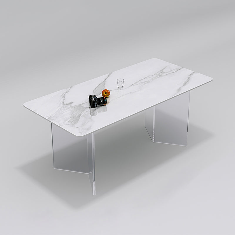 Modern Rectangle Sintered Stone Dining Table Set 1/2/5/6/7 Pieces Dining Set