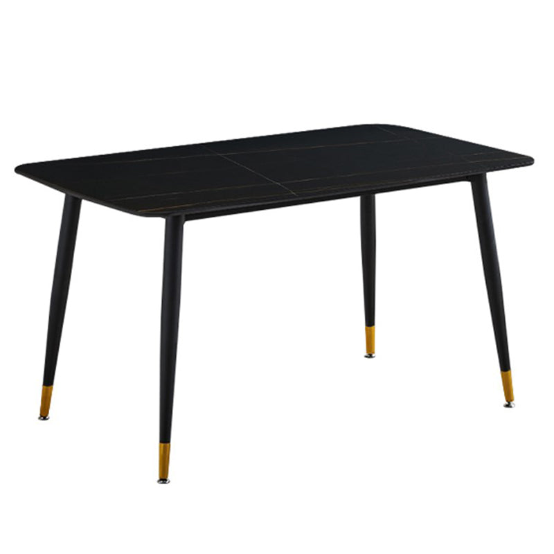 Glam Rectangle Dinette Set 1/2/5/7 Pieces Dining Table Set with Sintered Stone Top