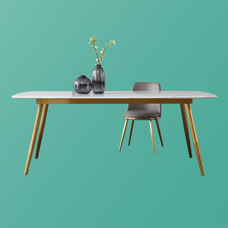 Designer Style Sintered Stone Top Dining Set Rectangle 1/4/5/7 Pieces Dinette Table Set