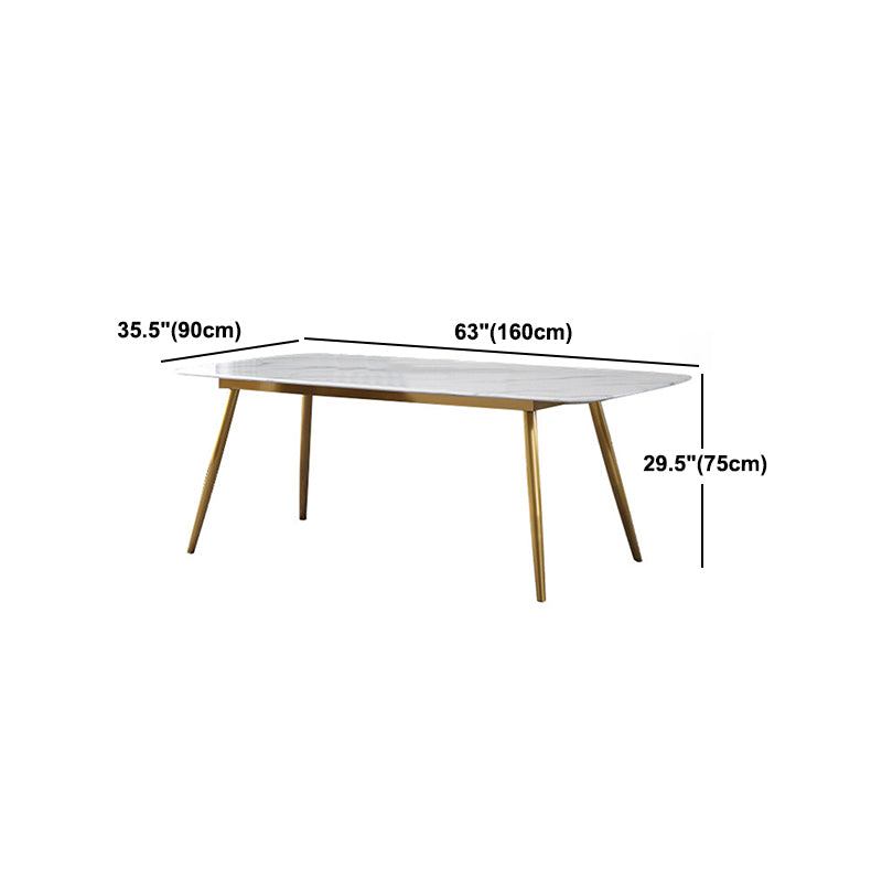 Designer Style Sintered Stone Top Dining Set Rectangle 1/4/5/7 Pieces Dinette Table Set