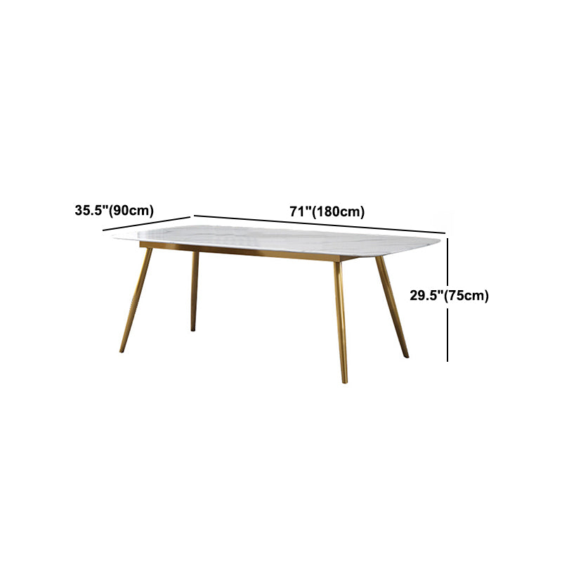 Designer Style Sintered Stone Top Dining Set Rectangle 1/4/5/7 Pieces Dinette Table Set
