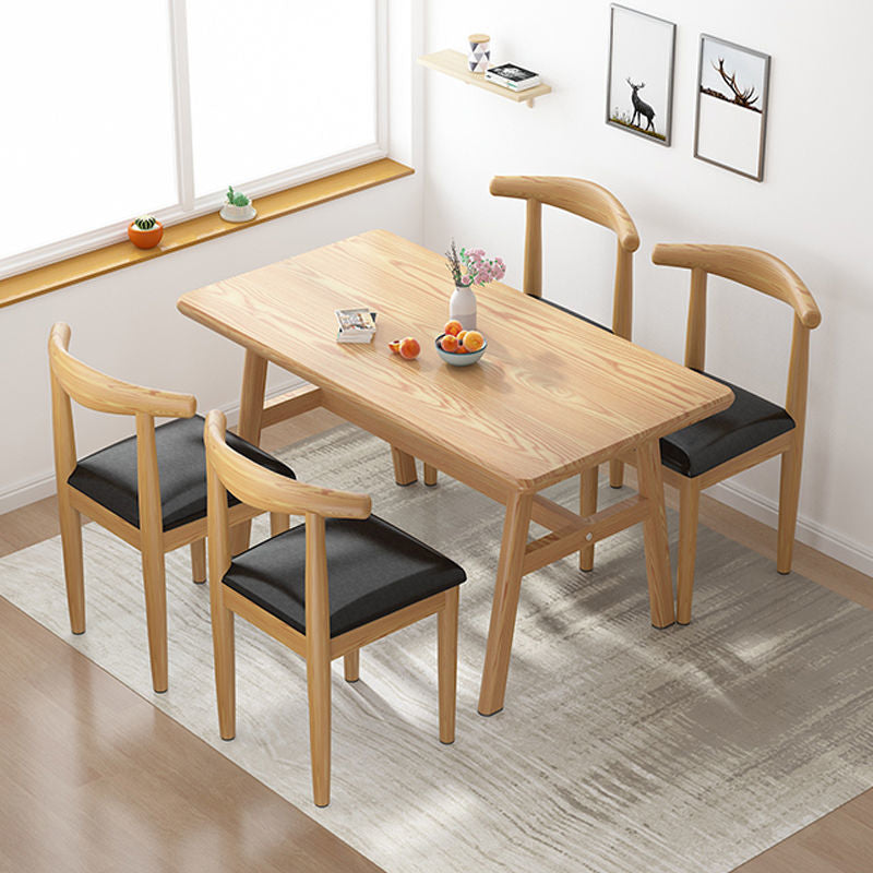 Contemporary Matte Finish Upholstered Side Chair Home Open Back Dining Chair