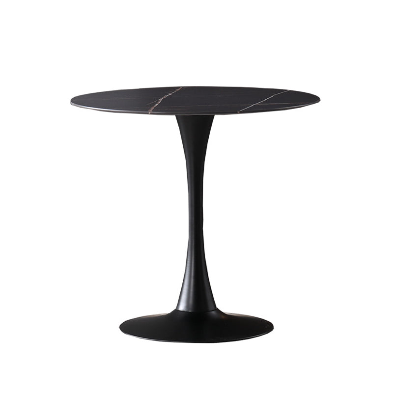 Glam Sintered Stone Dining Table Set Round 1/2/3/4/5 Pieces Dining Set for Home Use
