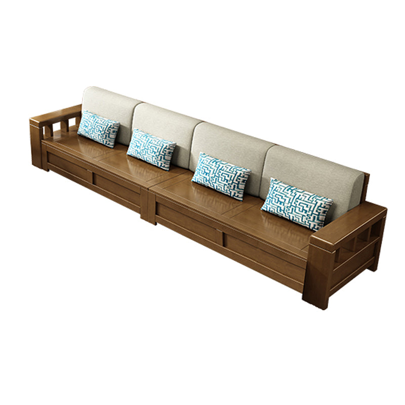 Craftsman Recessed Arm Sofa with Pillows 33.46" for Living Room