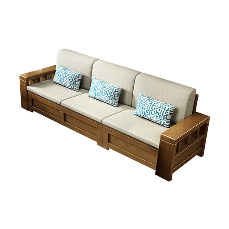 Craftsman Recessed Arm Sofa with Pillows 33.46" for Living Room